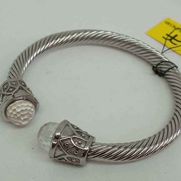 Andre Francois Stainless Steel 7" Cable Bangle NEW - Picture 1 of 6